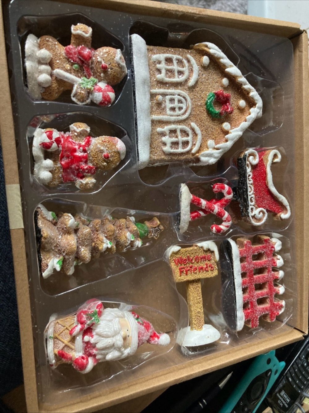 Hobby Lobby Gingerbread Holiday Village Set - Red, White, Green, Brown